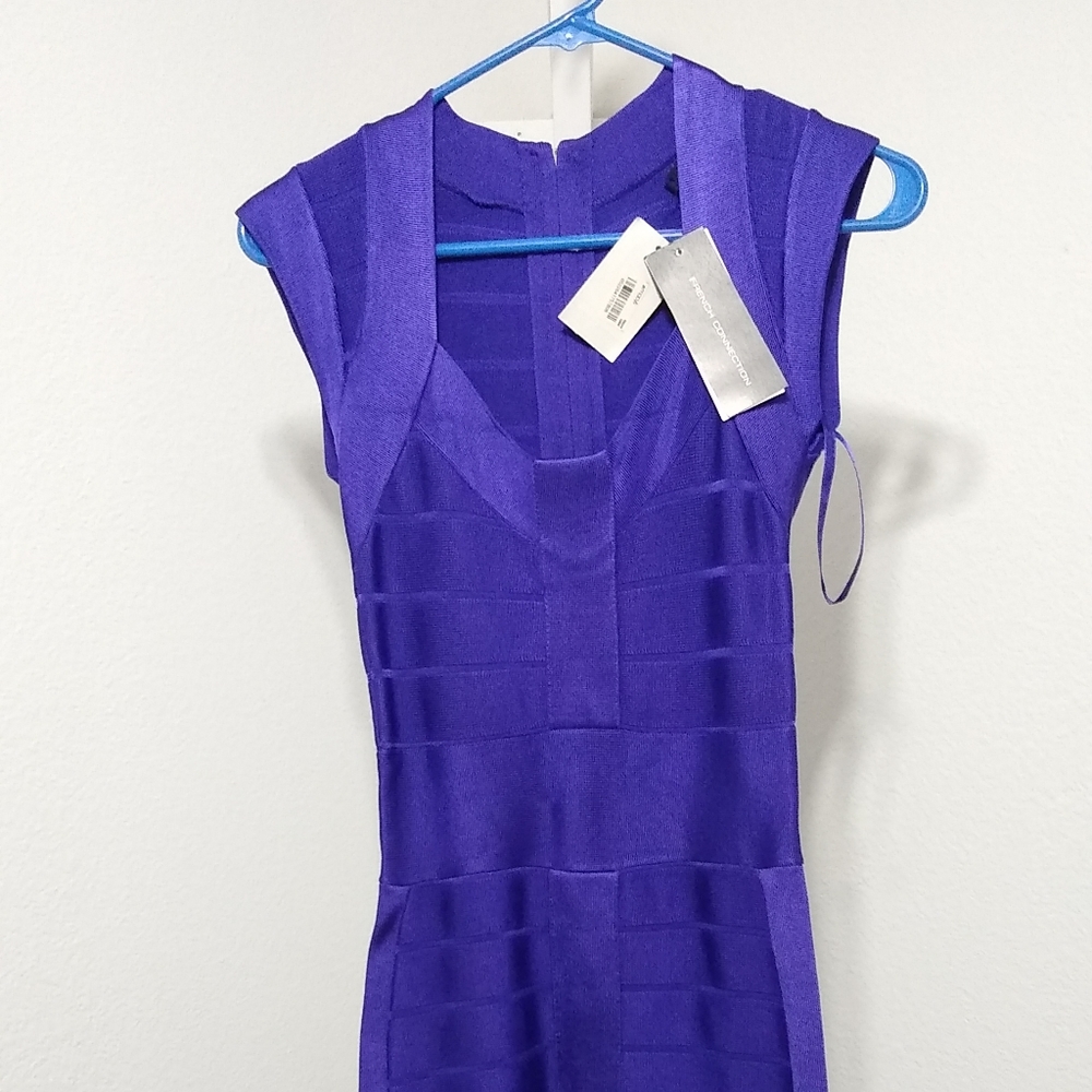 French Connection,dress New w/Tag Purple sz 0 - Picture 2 of 13